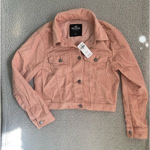 Hollister corduroy cropped jean jacket